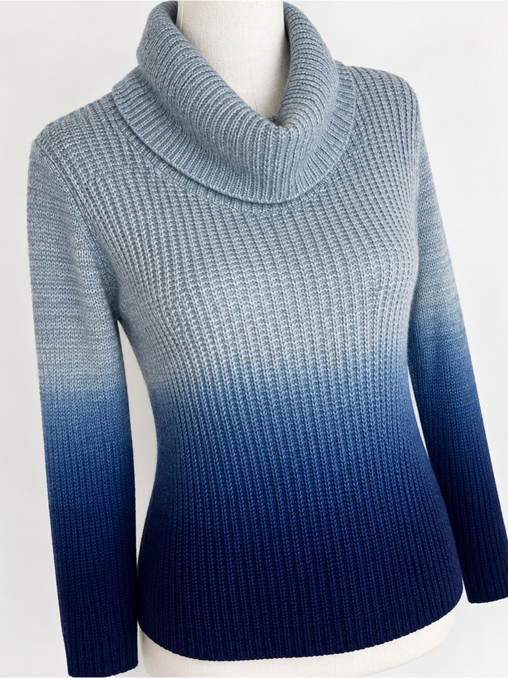 VENUS Cowl Neck Ombré Sweater, Sz S